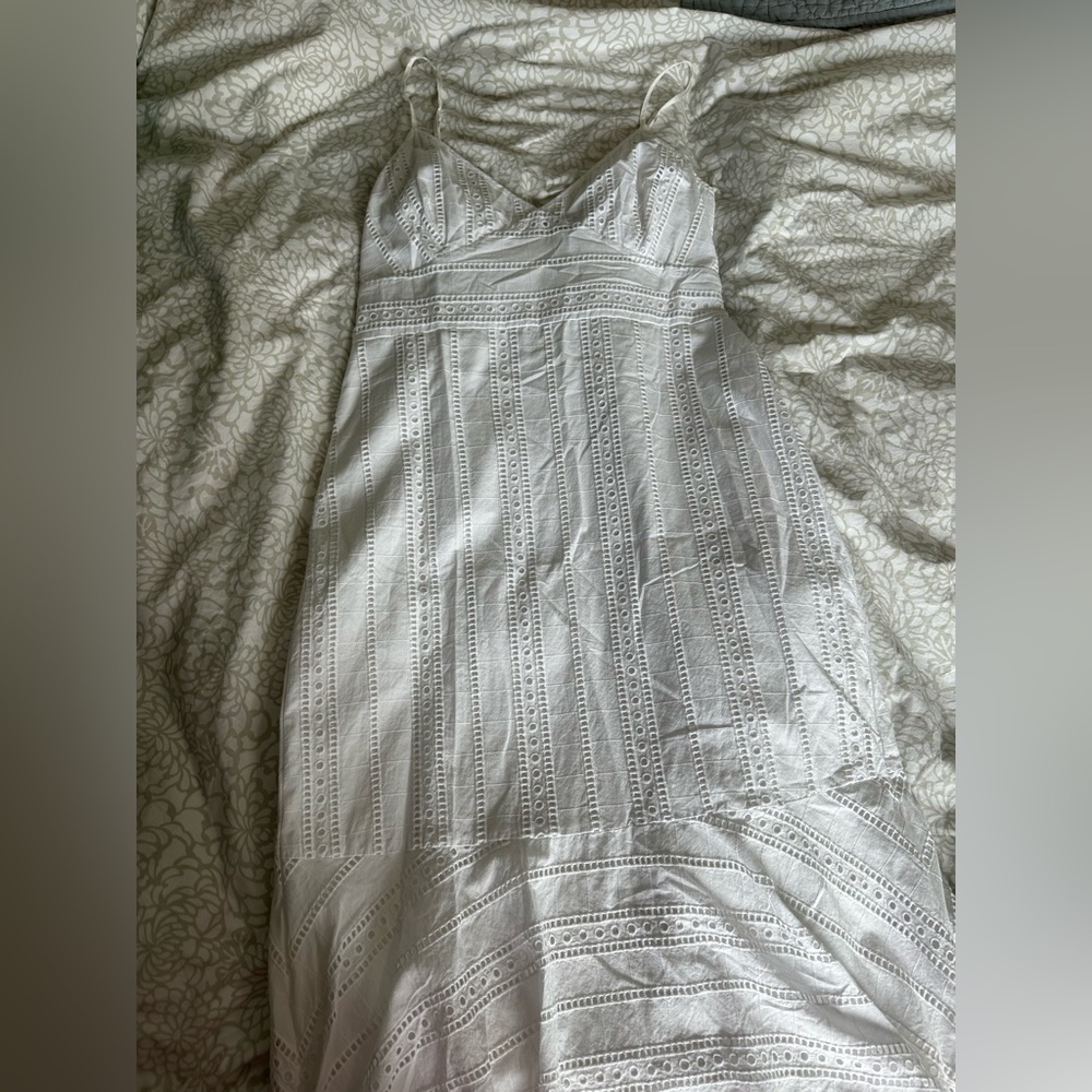 Banana republic white eyelet spaghetti strap dress